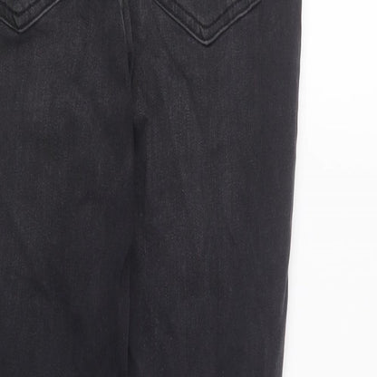 F&F Womens Black Cotton Skinny Jeans Size 10 L23 in Regular Button