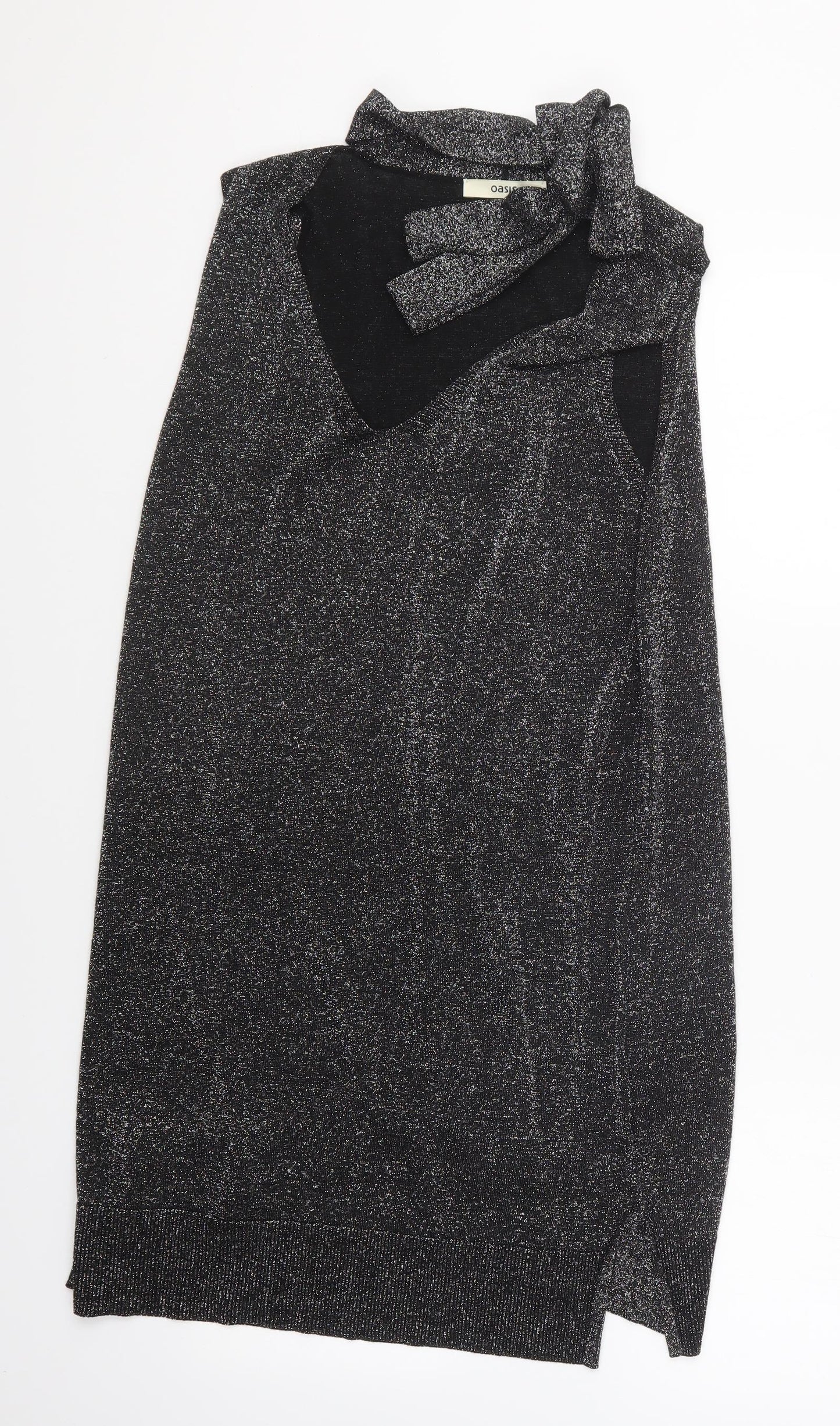 Womens UK Size L Oasis Silver Basic Blouse