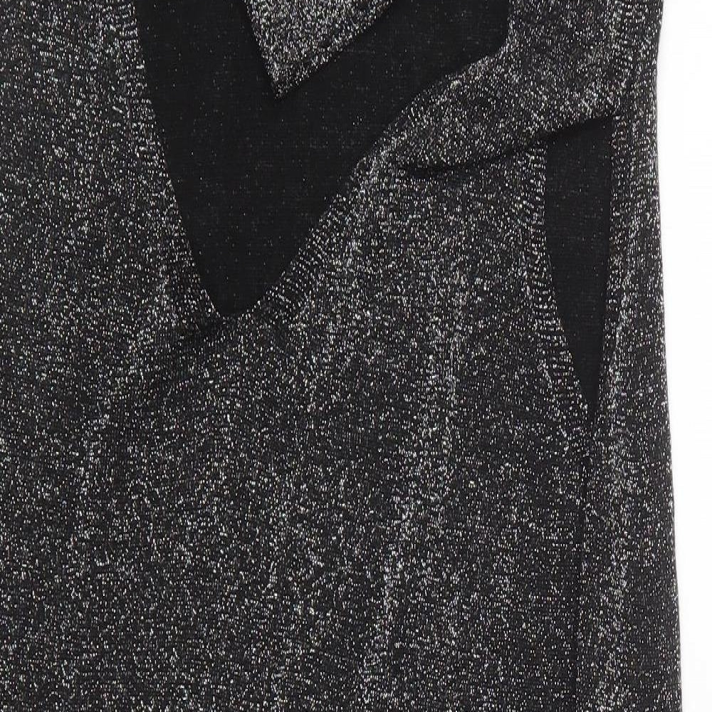 Womens UK Size L Oasis Silver Basic Blouse
