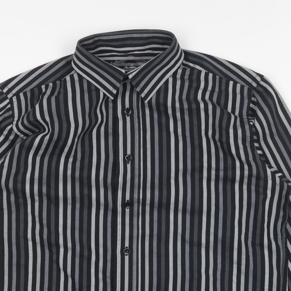 Mens UK Size S Cedar Wood State Grey  Button-Up Long Sleeve Casual Shirt