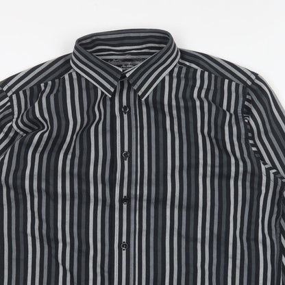 Mens UK Size S Cedar Wood State Grey  Button-Up Long Sleeve Casual Shirt