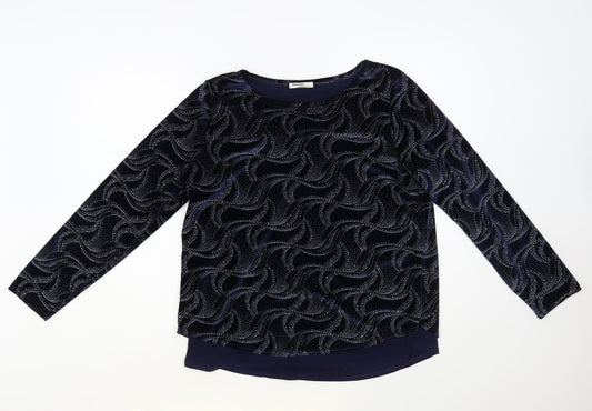 Womens UK Size 14 Gerard Blue Basic Blouse