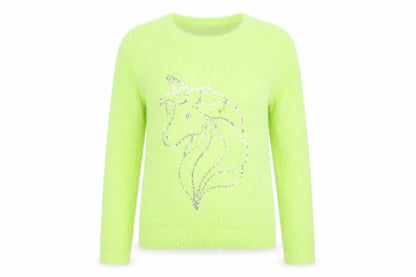 Womens UK Size 10 C&A Green Pullover Jumper