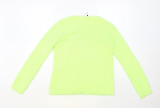 C&A Womens Green Crew Neck Polyester Pullover Jumper Size 10 - Unicorn