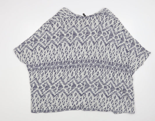 Womens UK Size S H&M Blue Cardigan Jumper