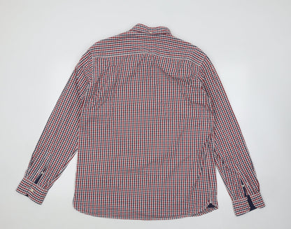 Mens UK Size XL NEXT Red  Button-Up Long Sleeve Casual Shirt