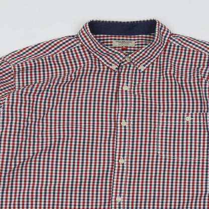 Mens UK Size XL NEXT Red  Button-Up Long Sleeve Casual Shirt