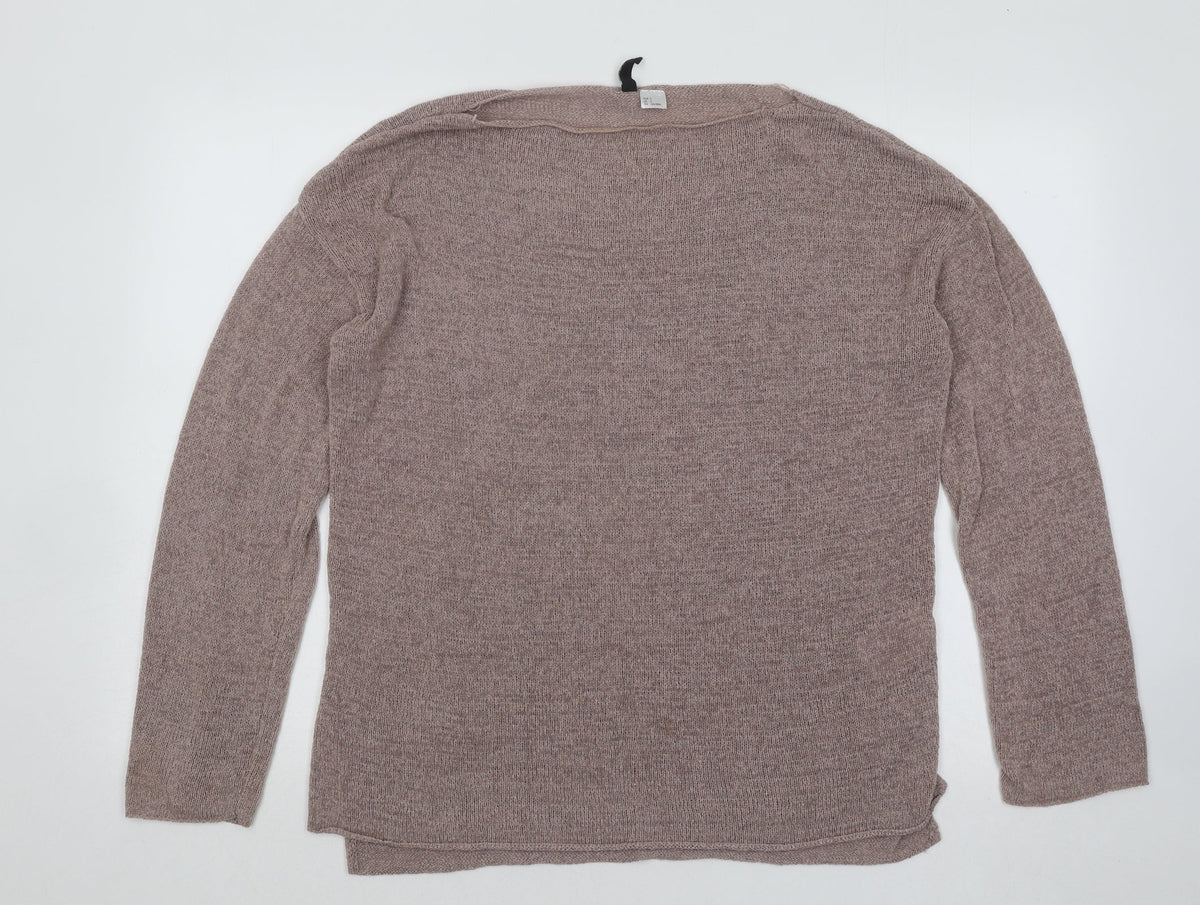 Womens UK Size S Divided by H&M Brown Pullover Jumper