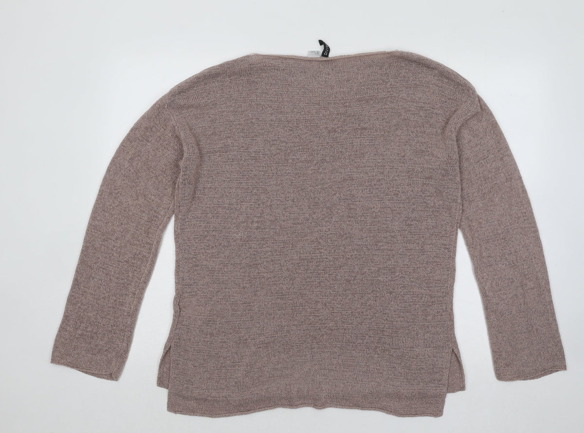 Womens UK Size S Divided by H&M Brown Pullover Jumper