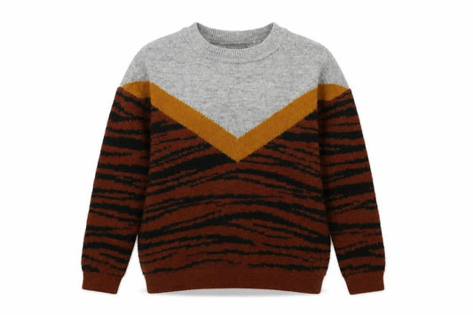 Womens UK Size S Papaya Multicoloured Pullover Jumper