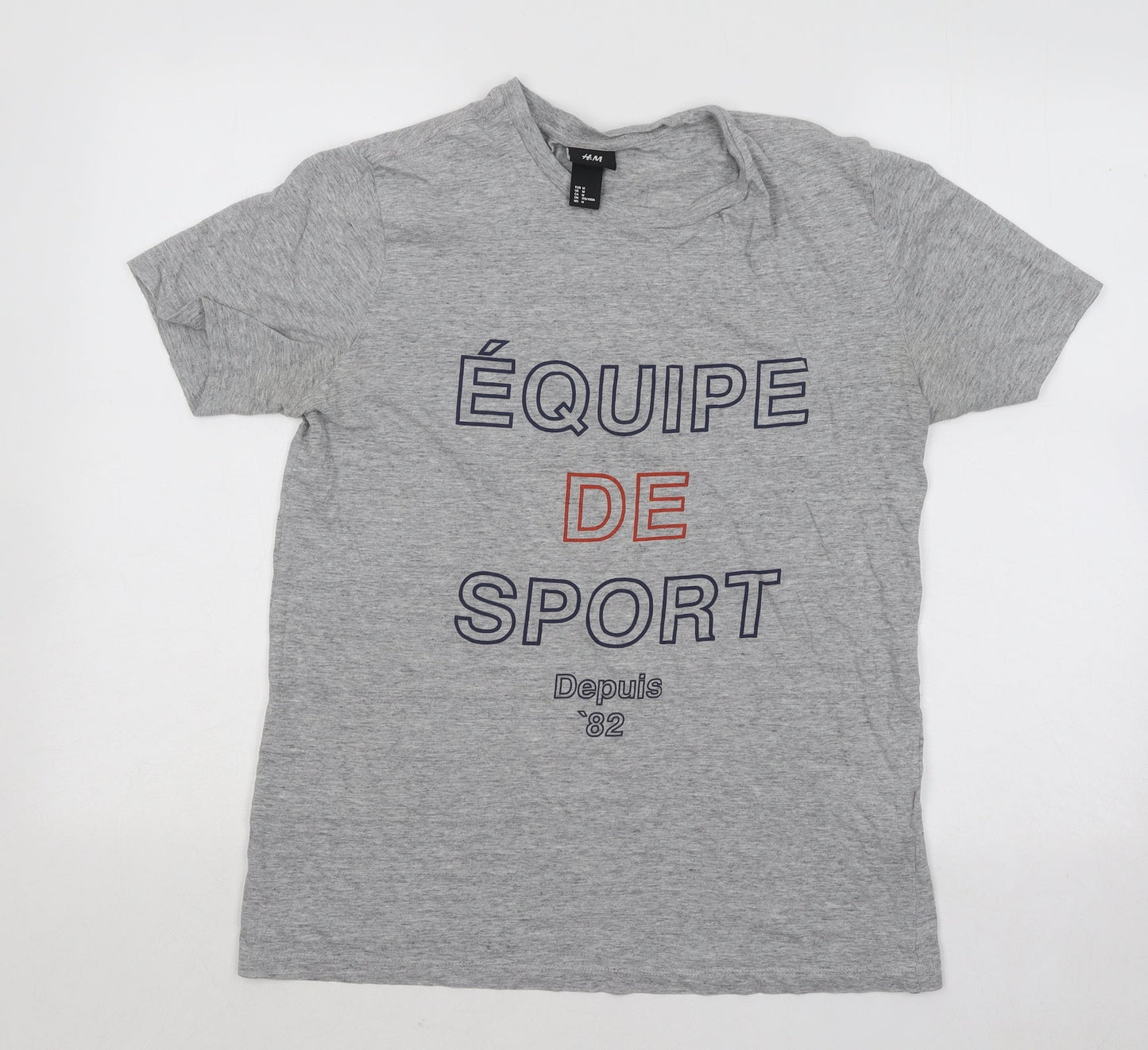 Womens UK Size M H&M Grey Basic T-Shirt