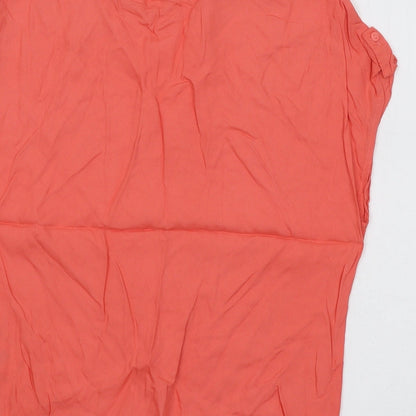 Primark Womens Red Cotton Basic T-Shirt Size 6 Round Neck