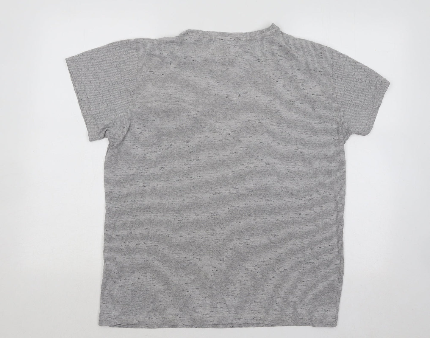 Cedar Wood State Womens Grey Cotton Basic T-Shirt Size M Round Neck