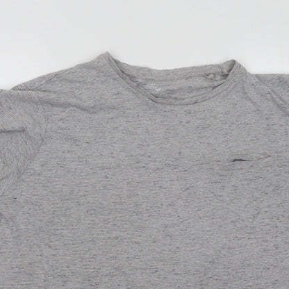 Cedar Wood State Womens Grey Cotton Basic T-Shirt Size M Round Neck