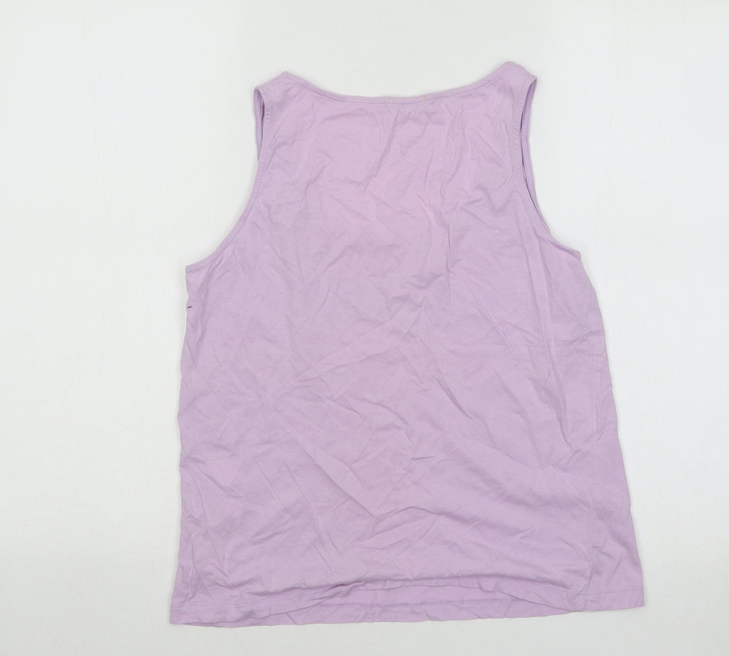 Womens UK Size M Stradivarius Purple Basic Tank