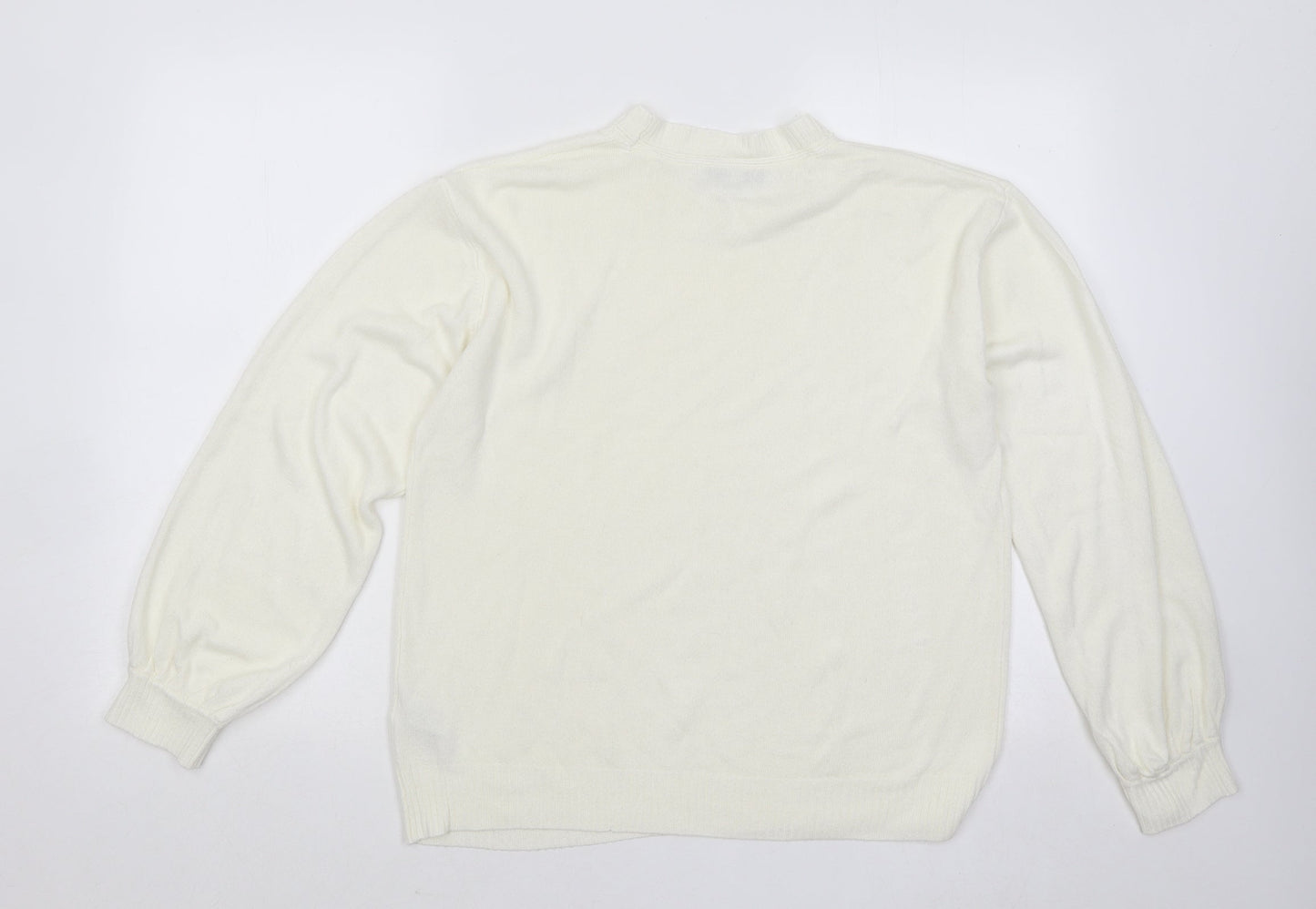Womens UK Size M NEXT Ivory Pullover Jumper
