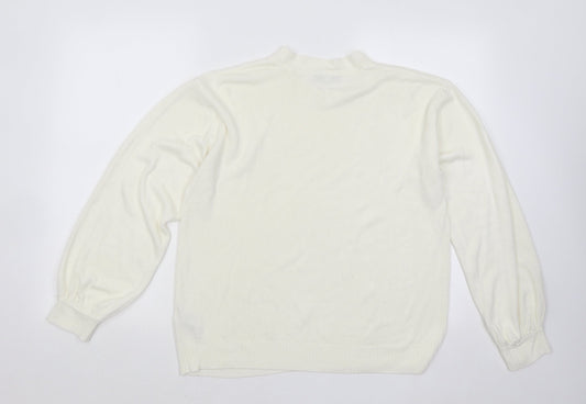 Womens UK Size M NEXT Ivory Pullover Jumper