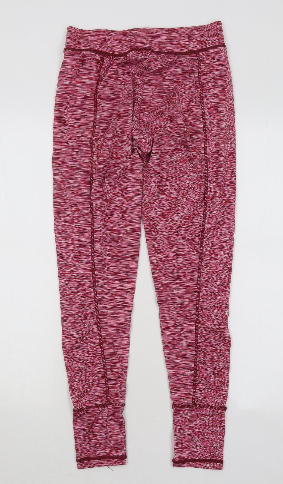 Boohoo Womens Pink Geometric Polyester Compression Leggings Size 8 L32 in Regular Pullover