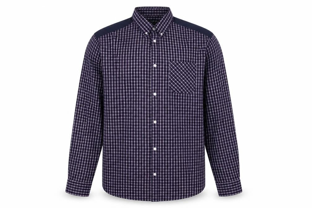 Mens UK Size 2XL Twisted Soul Blue  Button-Up Long Sleeve Casual Shirt