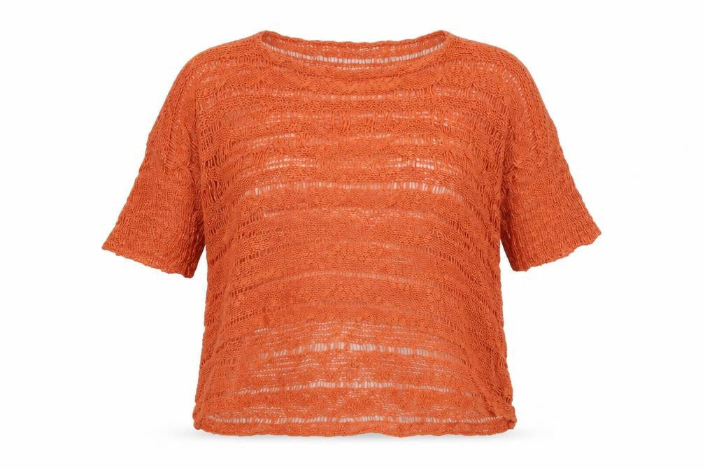 Womens UK Size M Vouley Vous Orange Pullover Jumper