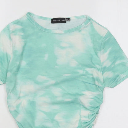 Womens UK Size 6 PRETTYLITTLETHING Green Basic T-Shirt