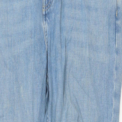 Mens UK Size 35 in Topshop Regular Fit Straight Blue Jeans