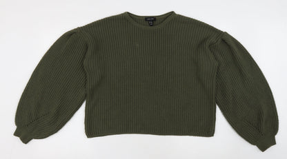 Womens UK Size M New Look Green Pullover Jumper