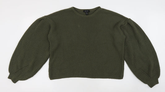 Womens UK Size M New Look Green Pullover Jumper