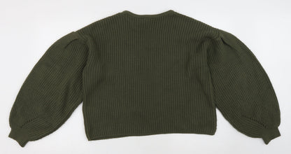 Womens UK Size M New Look Green Pullover Jumper