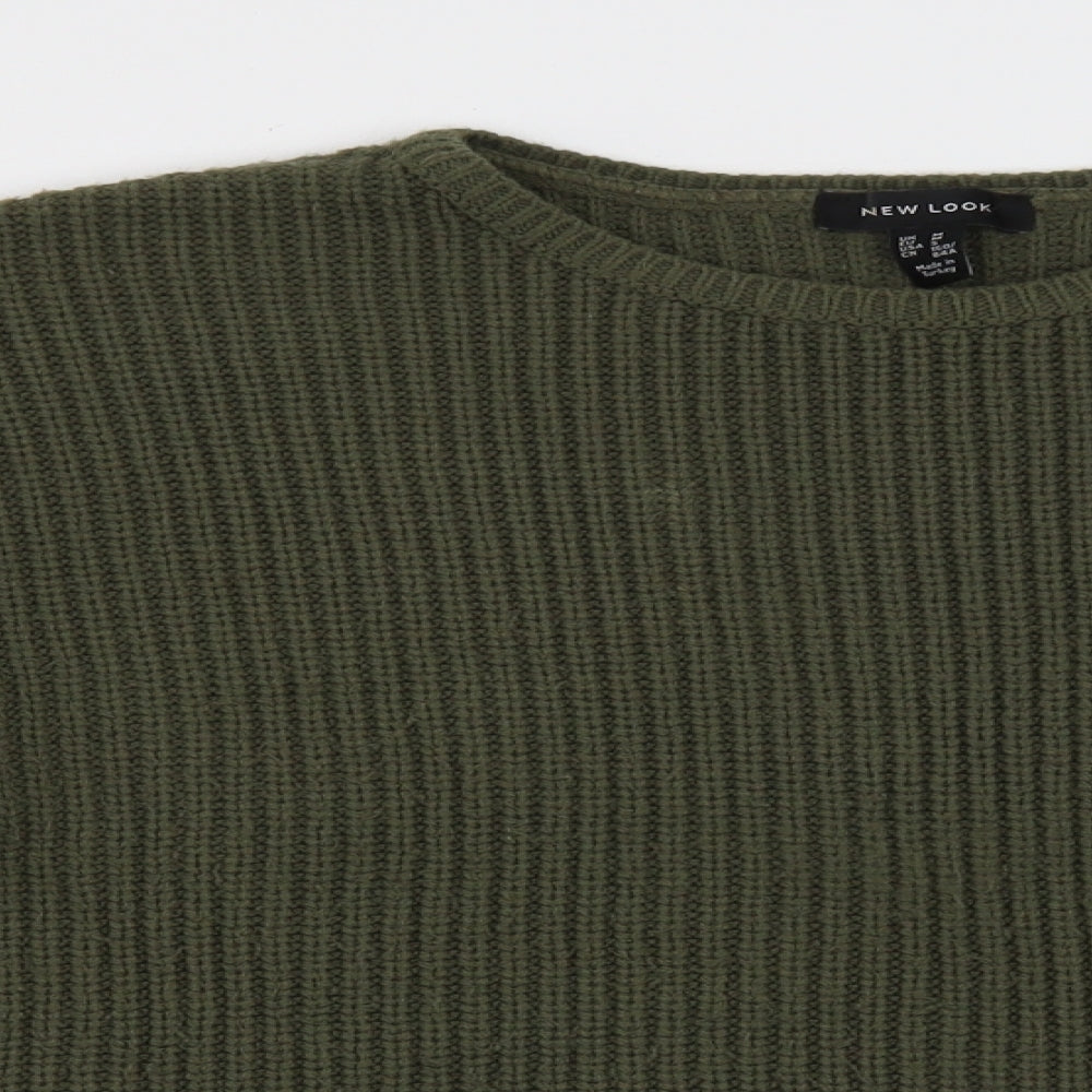 Womens UK Size M New Look Green Pullover Jumper