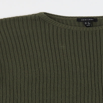 Womens UK Size M New Look Green Pullover Jumper