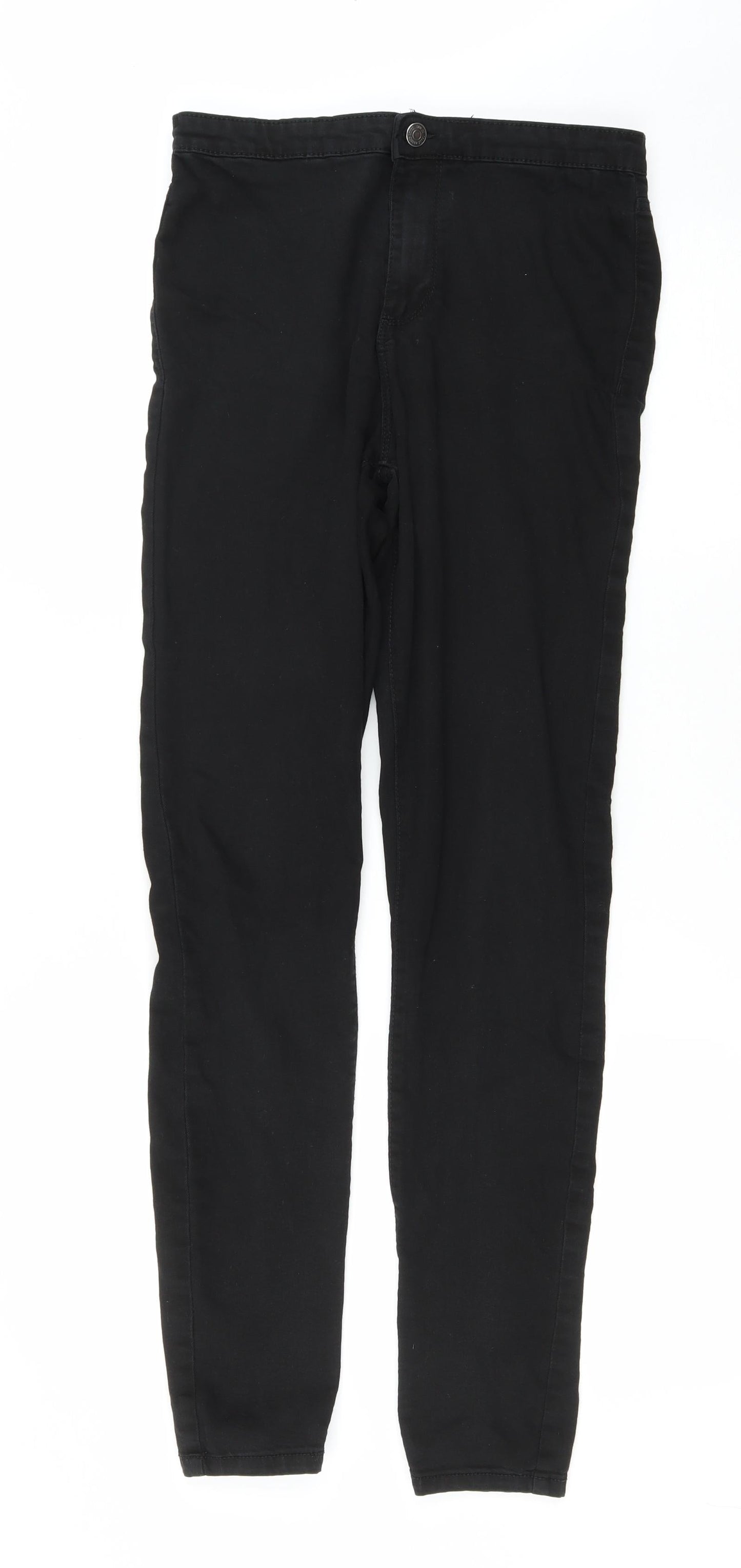 Denim Co. Womens Black Cotton Skinny Jeans Size 12 L28 in Regular Zip