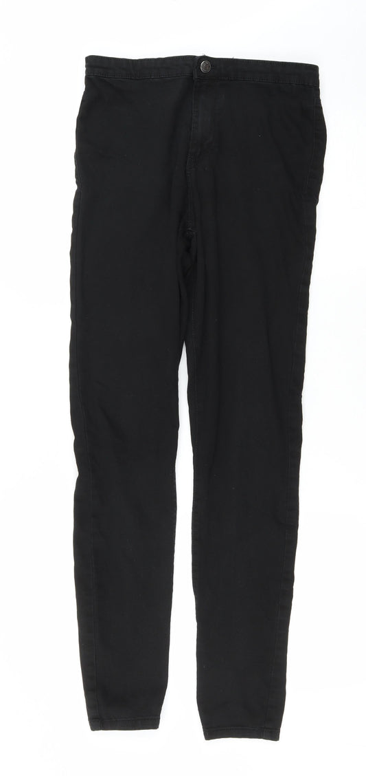 Denim Co. Womens Black Cotton Skinny Jeans Size 12 L28 in Regular Zip