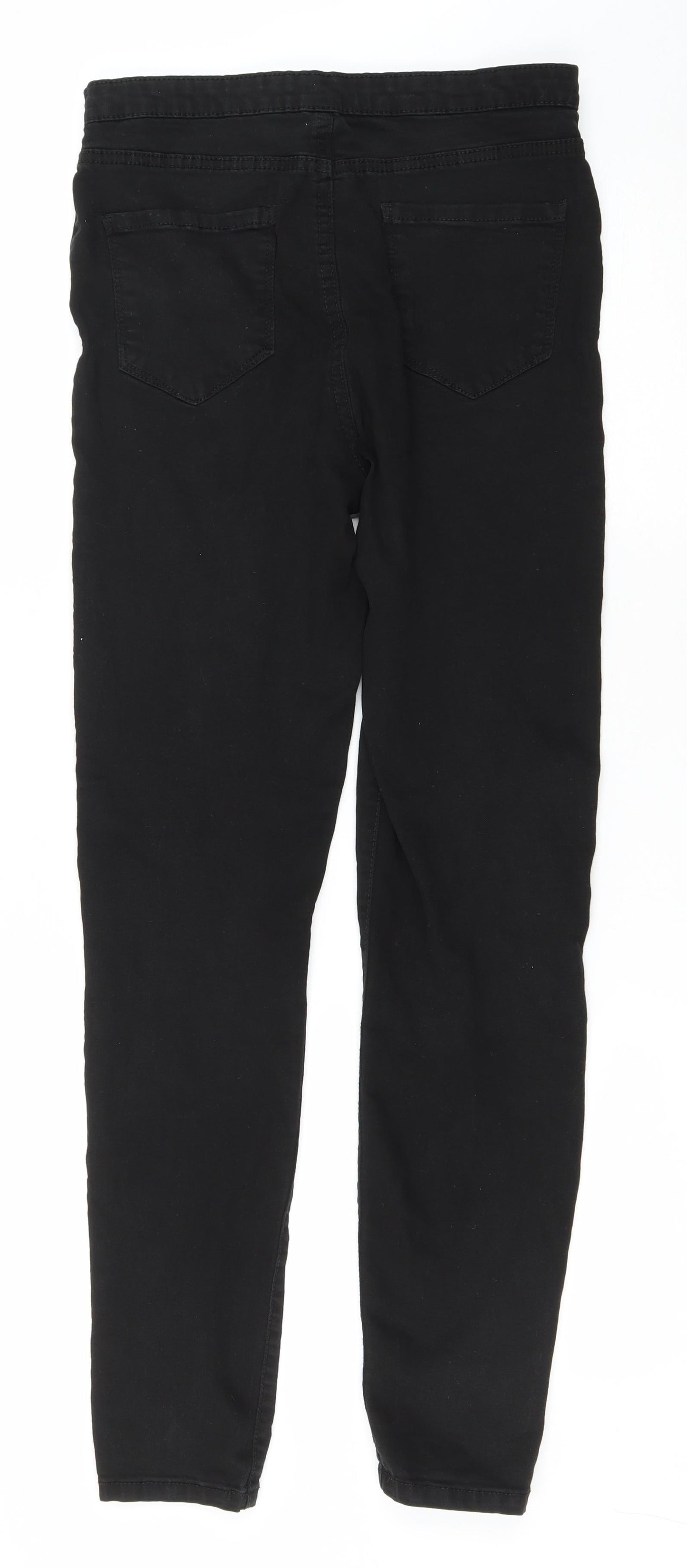 Denim Co. Womens Black Cotton Skinny Jeans Size 12 L28 in Regular Zip