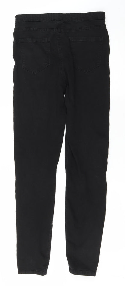 Denim Co. Womens Black Cotton Skinny Jeans Size 12 L28 in Regular Zip