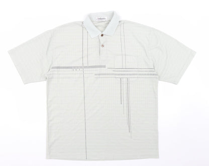 Vicky Lee Mens Green Plaid Polyester T-Shirt Size XLT Collared