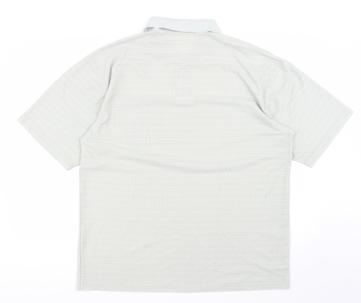 Vicky Lee Mens Green Plaid Polyester T-Shirt Size XLT Collared