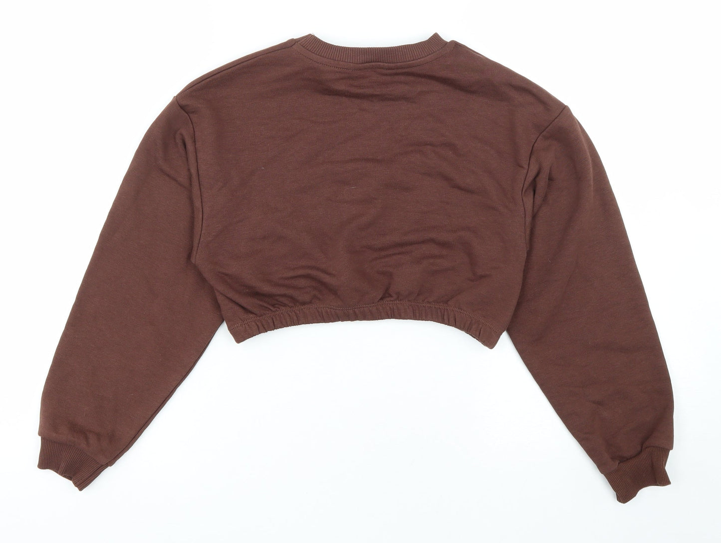 Candy Girls Brown Cotton Pullover Sweatshirt Size 10 Years Pullover - Cropped Liberte