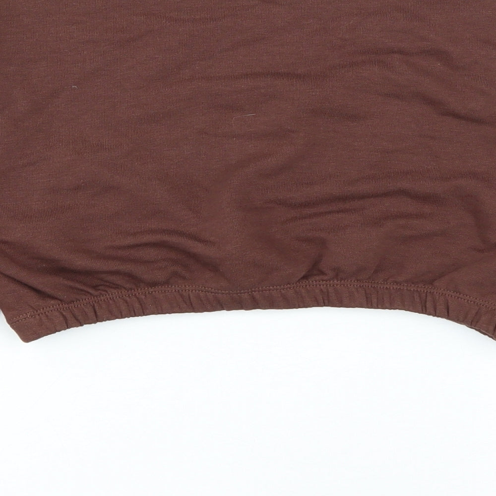 Candy Girls Brown Cotton Pullover Sweatshirt Size 10 Years Pullover - Cropped Liberte