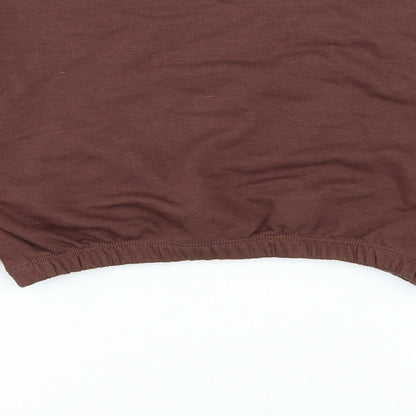 Candy Girls Brown Cotton Pullover Sweatshirt Size 10 Years Pullover - Cropped Liberte