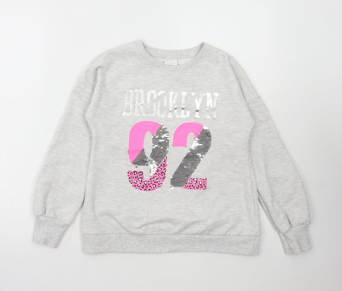 F&F Girls Red Animal Print Cotton Pullover Sweatshirt Size 10-11 Years Pullover - Brooklyn