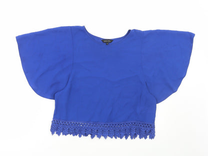 Womens UK Size 6 New Look Blue Basic Blouse