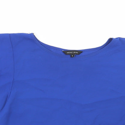 Womens UK Size 6 New Look Blue Basic Blouse