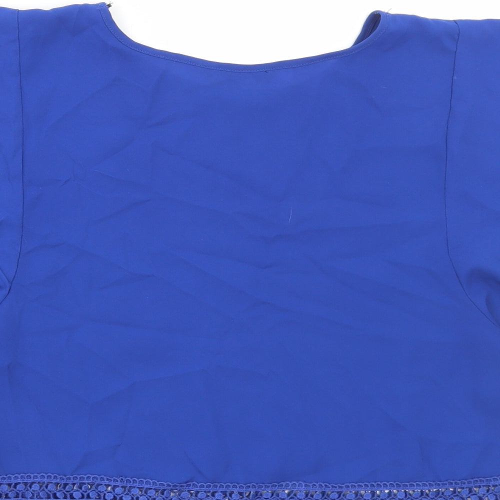 Womens UK Size 6 New Look Blue Basic Blouse
