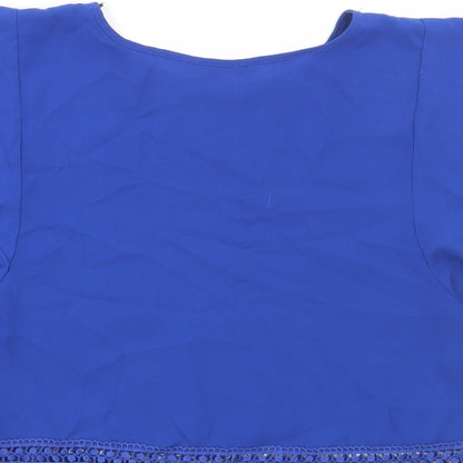 Womens UK Size 6 New Look Blue Basic Blouse
