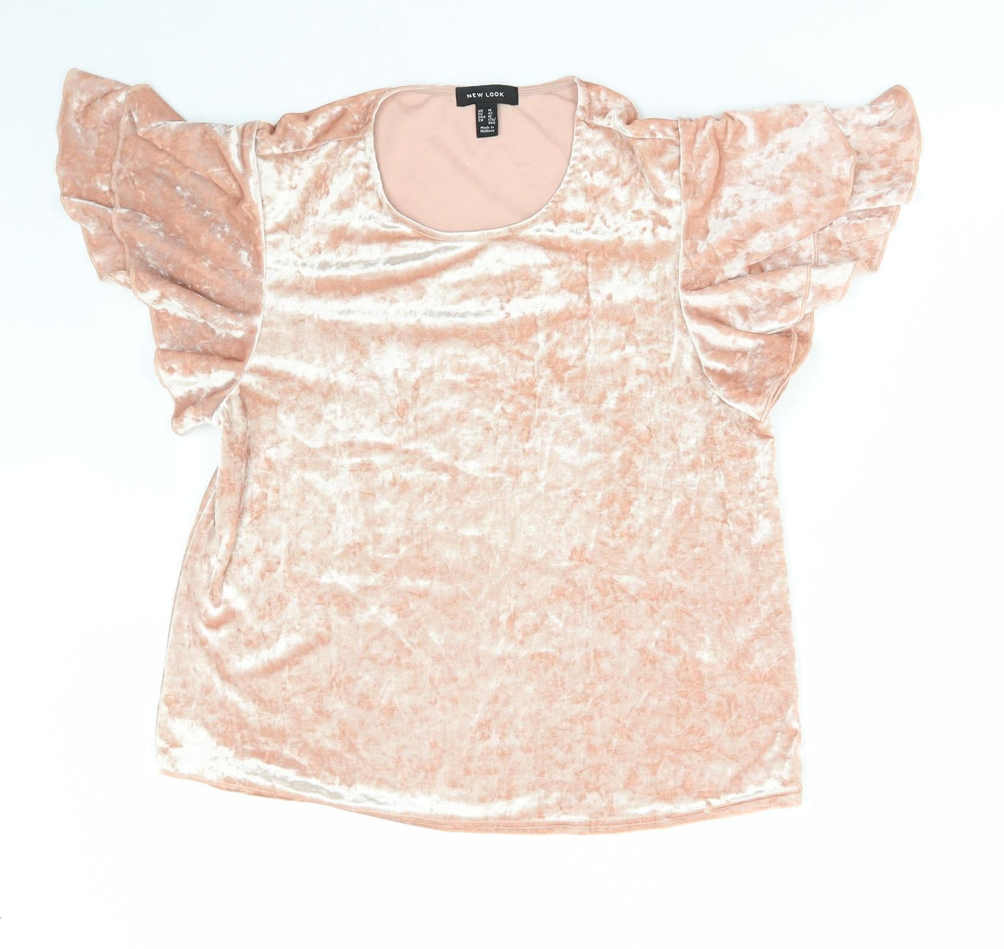 Womens UK Size 14 New Look Pink Basic Blouse