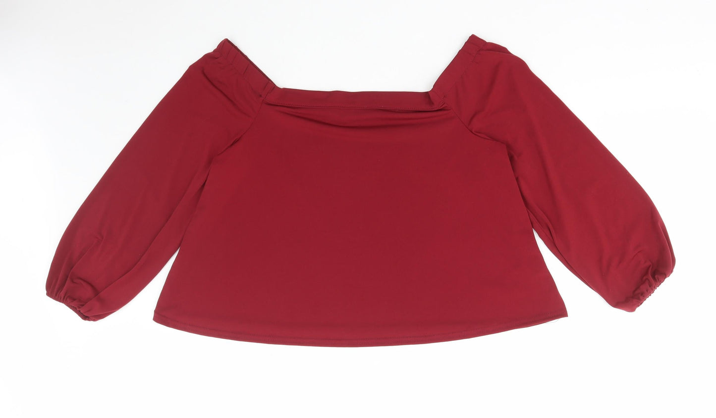 Womens UK Size 12 New Look Red Basic T-Shirt
