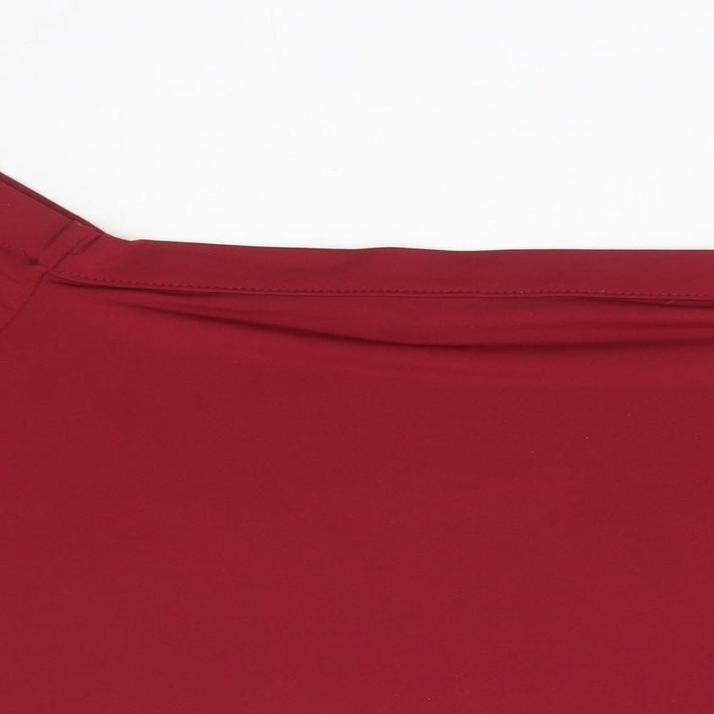 Womens UK Size 12 New Look Red Basic T-Shirt