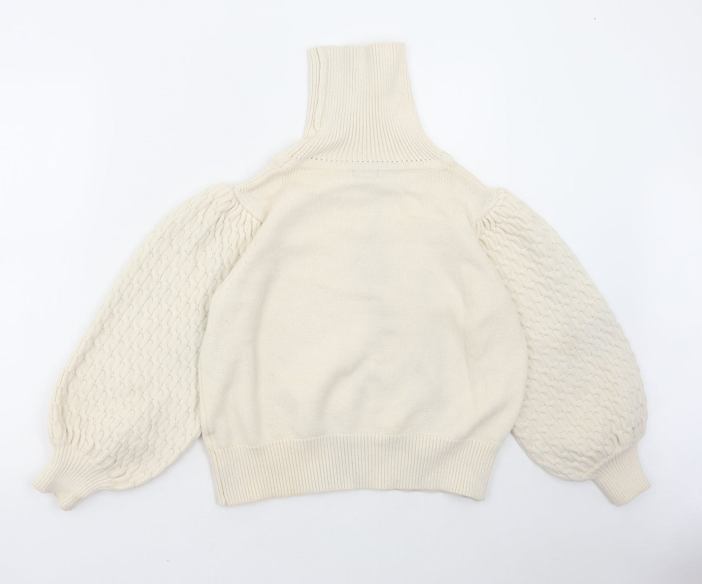 Womens UK Size L Nasty Gal Ivory Pullover Jumper