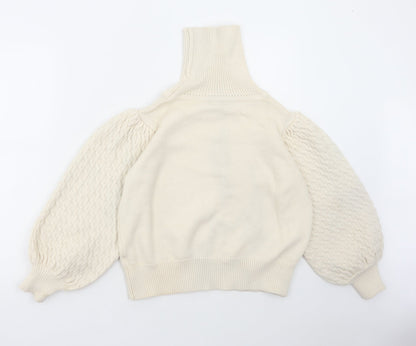 Womens UK Size L Nasty Gal Ivory Pullover Jumper
